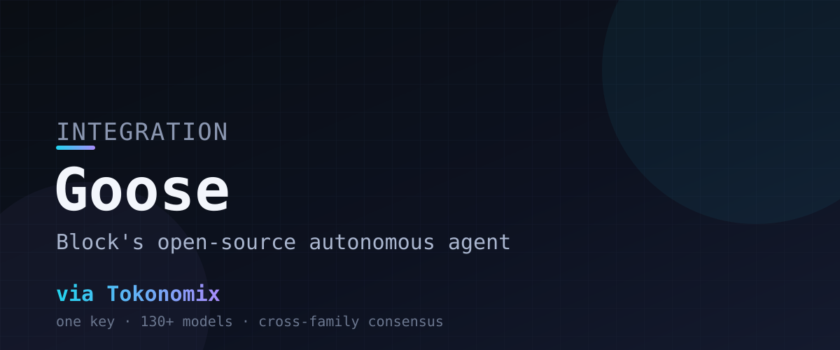 Goose — l'agent autonome de Block, via Tokonomix