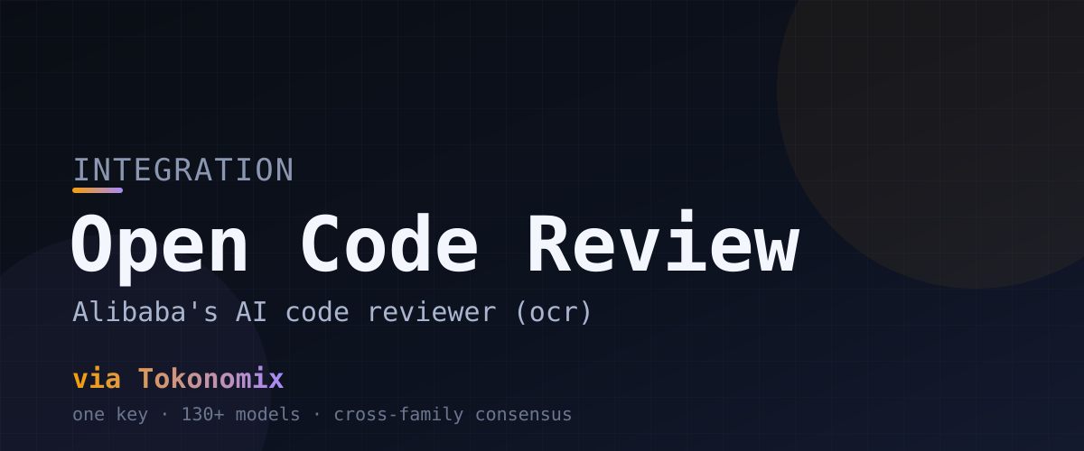 Open Code Review — AI code reviewer, via Tokonomix