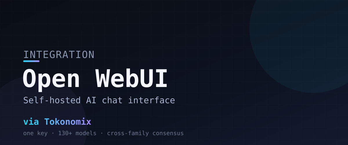 Open WebUI — selbst-gehosteter KI-Chat, über Tokonomix